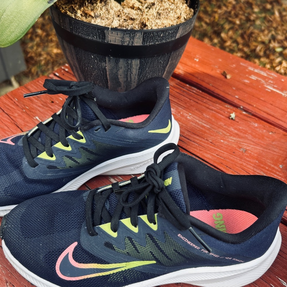 Nike Black and Pink Athletic Sneakers